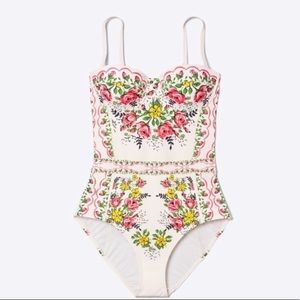 NWT Tory Burch Lipsi Printed One-Piece Swim